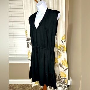 Nwt Saks Fifth Avenue Black Knit Sleeveless Dress Size Medium